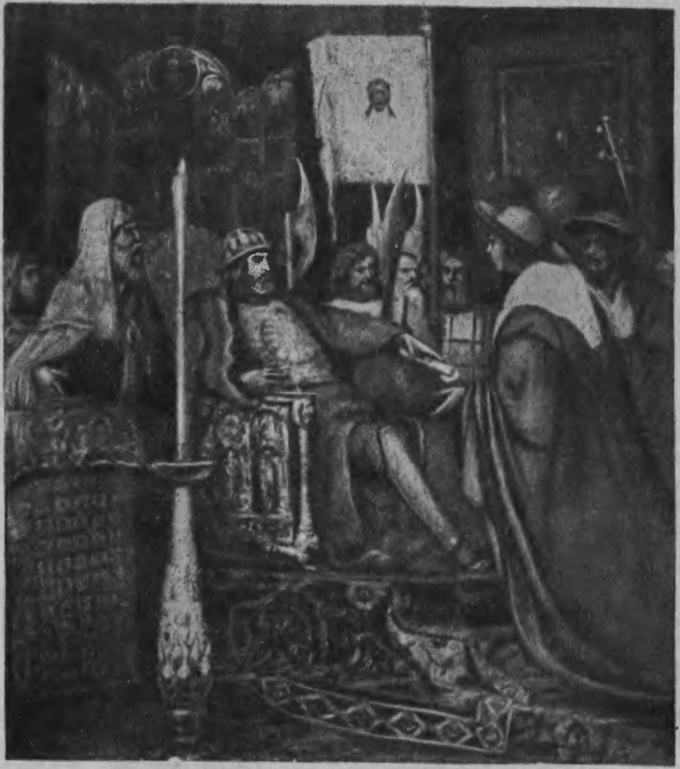 Приём Александром Невским папских легатов (с картины Семирадского)
