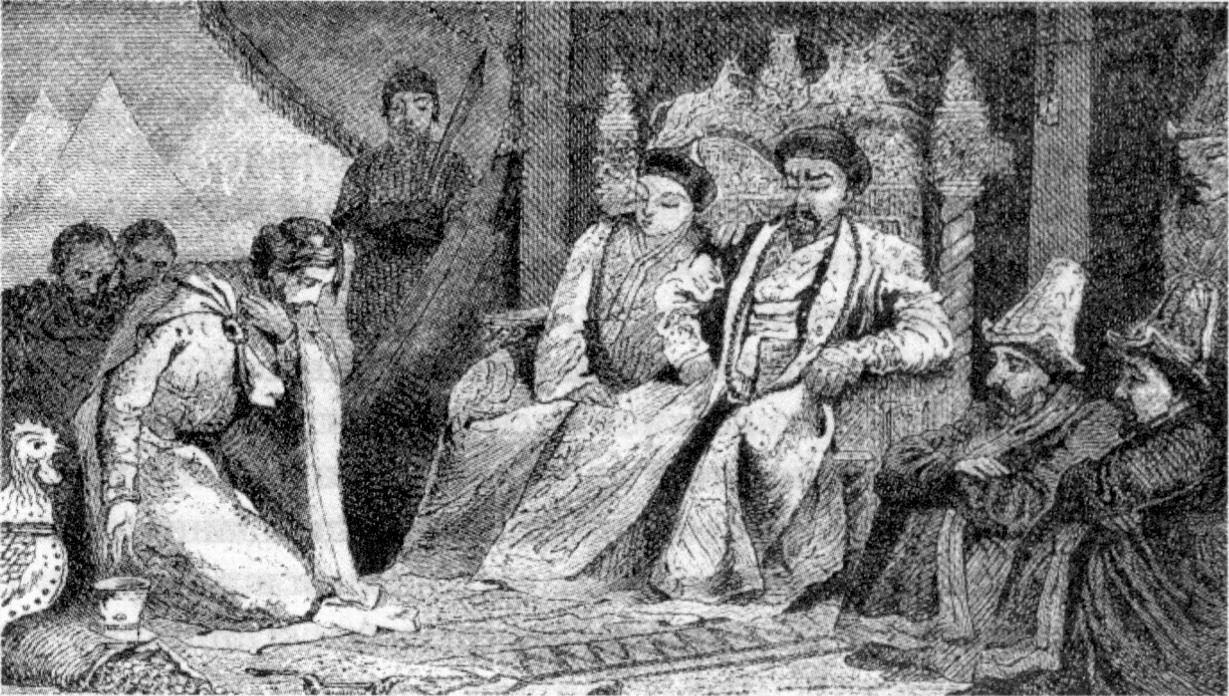 Александр Невский в шатре хана (рисунок Б.П. Верещагина)