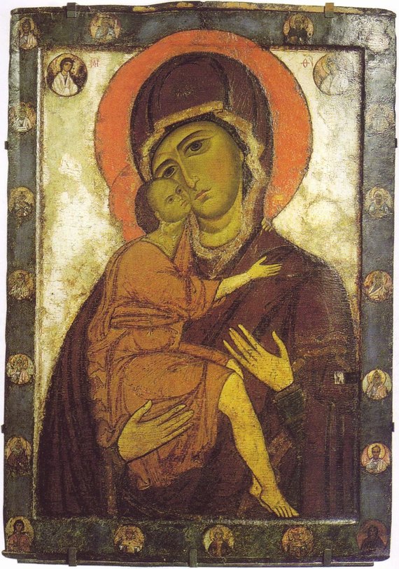 Богородица Белозерская (Умиление). Икона принадлежала Белозерской церкви Святого Василия Великого, XIII в