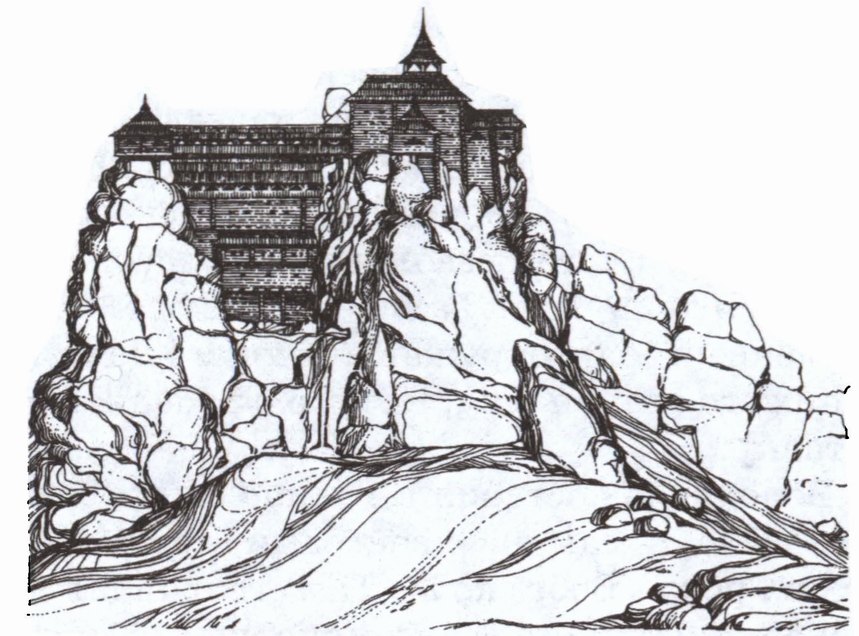 Тустань. Крепость «Камень». XIII—XIV вв. Реконструкция М.Ф. Рожко