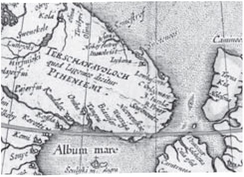 Надпись Biamzar на карте Московии голландца Г. Герритса, 1613 г. По автографу царевича Феодора Годунова