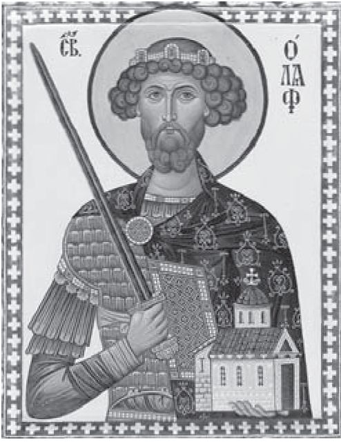Икона св. благоверного короля Олафа II Харальдссона, крестителя и просветителя Норвегии