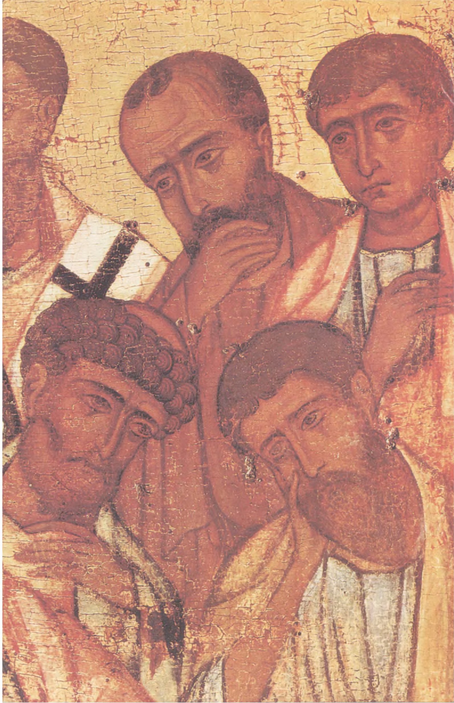 Успение Богоматери из Киевской Десятинной ^церкви. Первая треть XIII в. Фрагмент