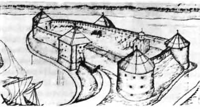 Ладожская крепость. Вид с юго-запада