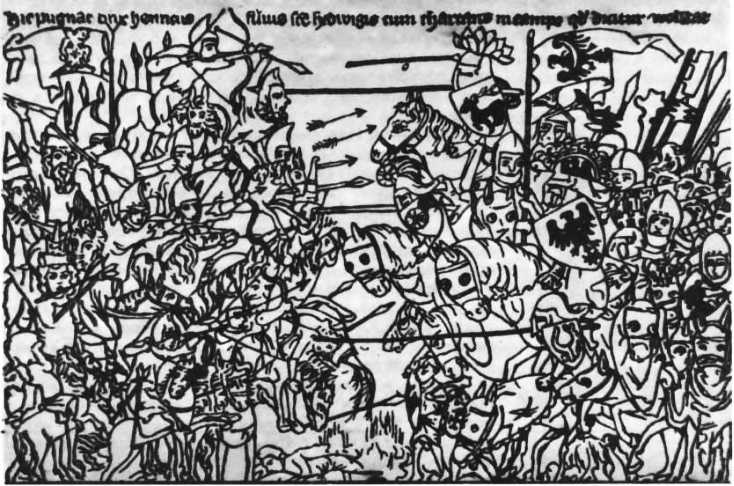 Начало битвы с татарами под Лигнице. 9 апреля 1241 года