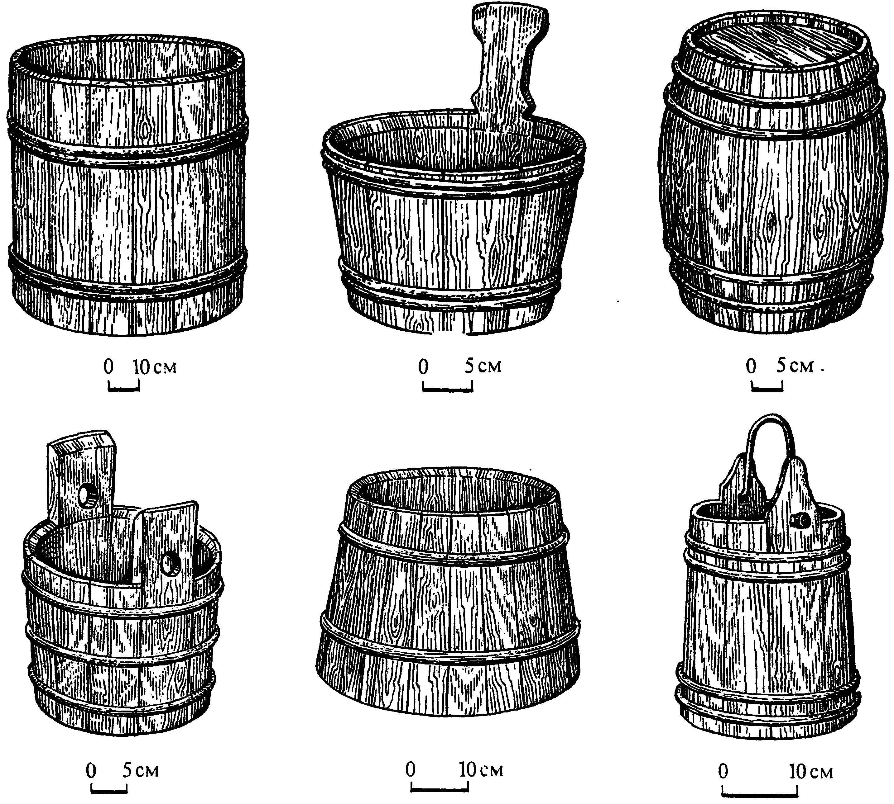 Новгородские бондарные изделия из раскопок