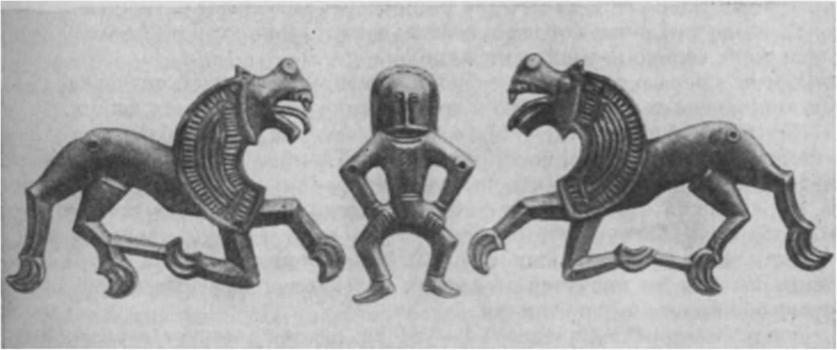 Серебряные фигурки VI в. из Мартыновского клада на р. Роси