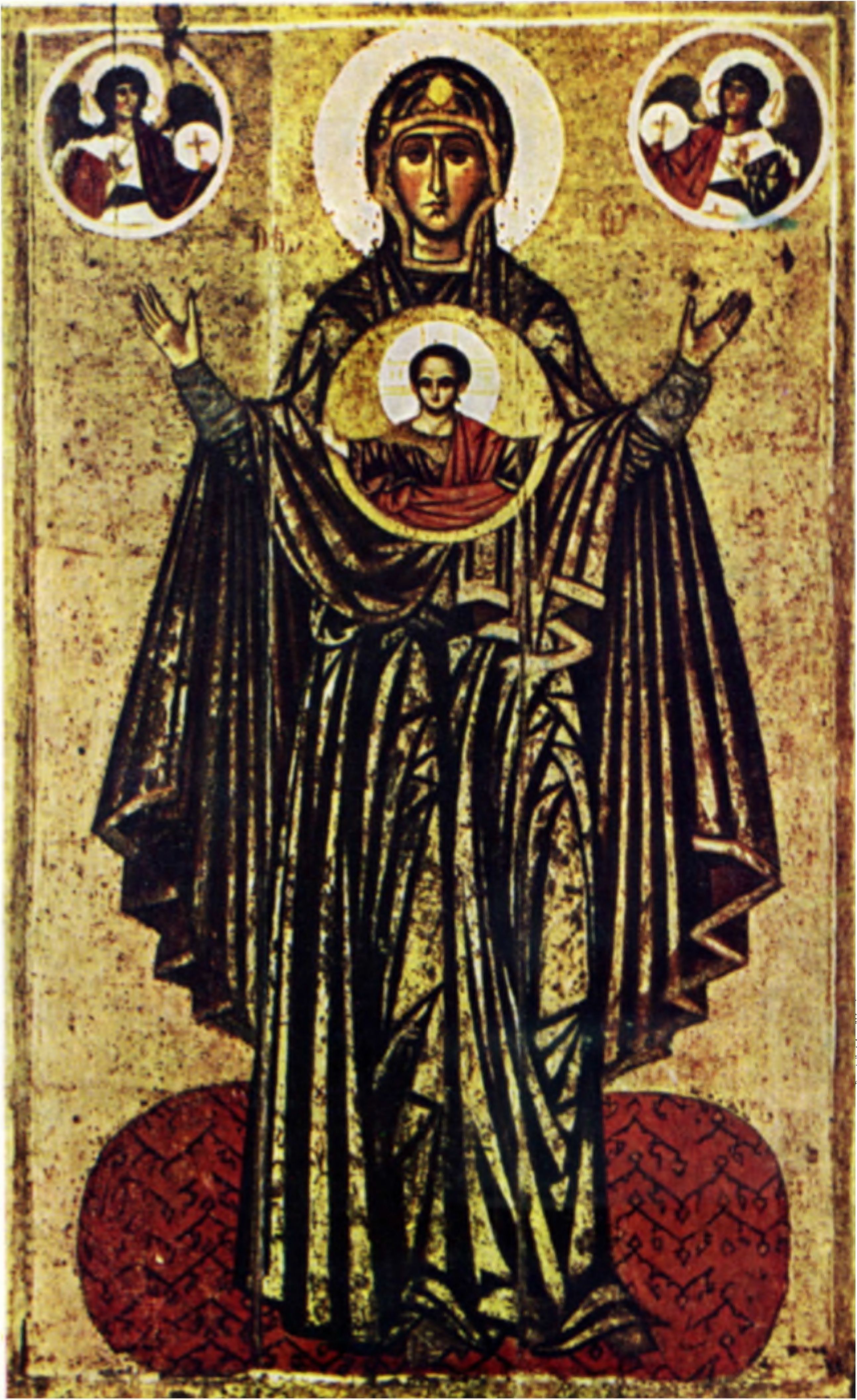 Икона «Знамение» XII—XIII вв. Предположительно киевского происхождения