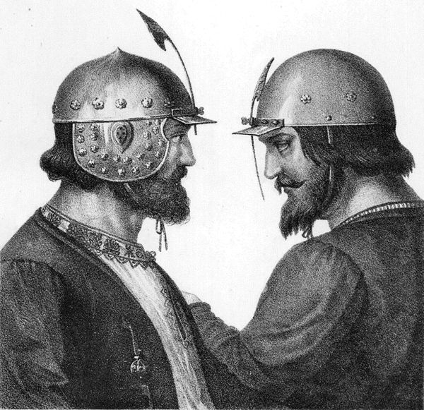 Висковатов А.В. Русское вооружение с XII до XIII столетия. Шлем с полумаской