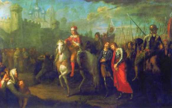 Г.И. Угрюмое. Торжественный въезд Александра Невского в Псков после одержанной им победы. 1793 год