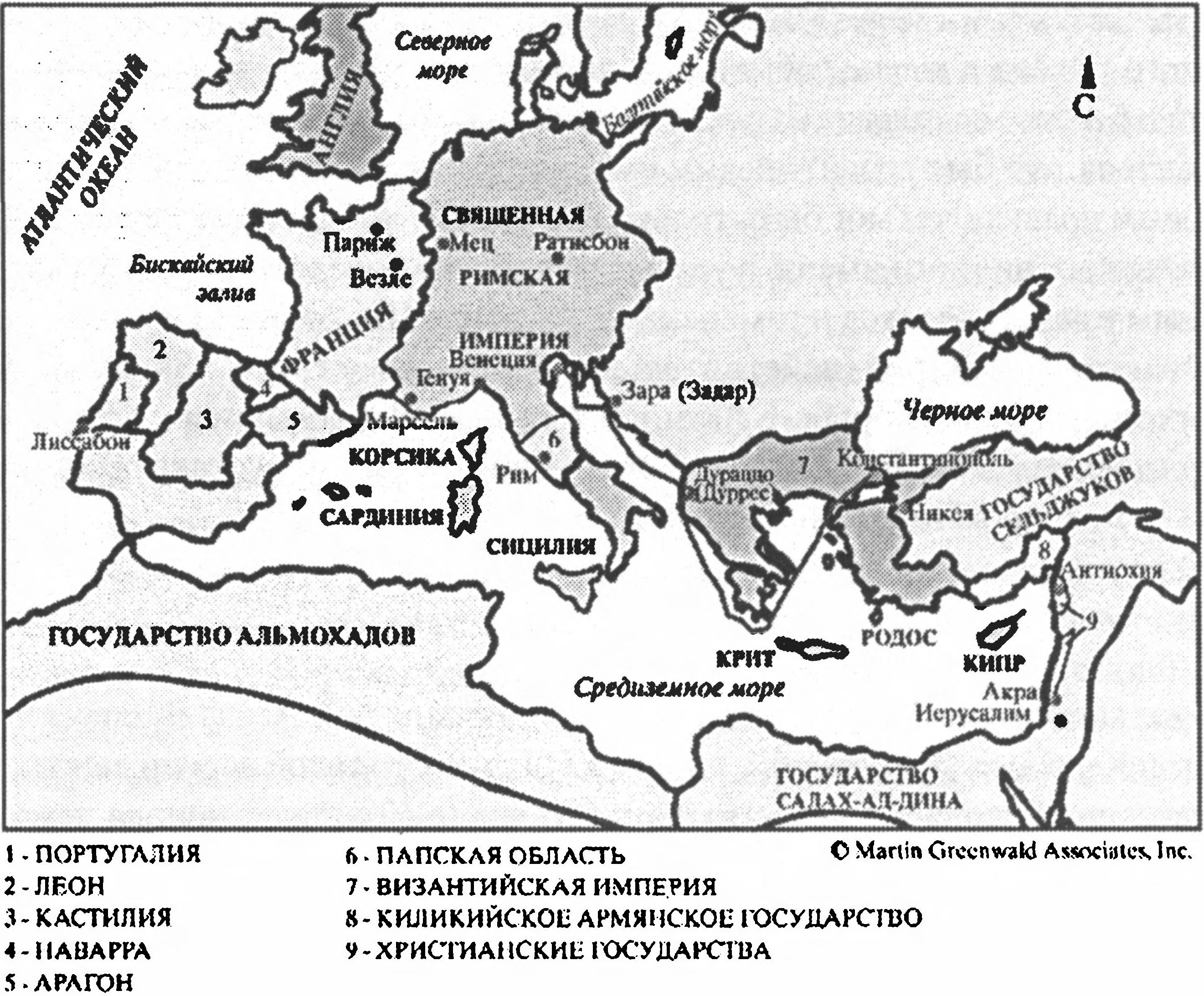 Ил. 42. Четвертый Крестовый поход. 1202—1204 гг. Карта-схема