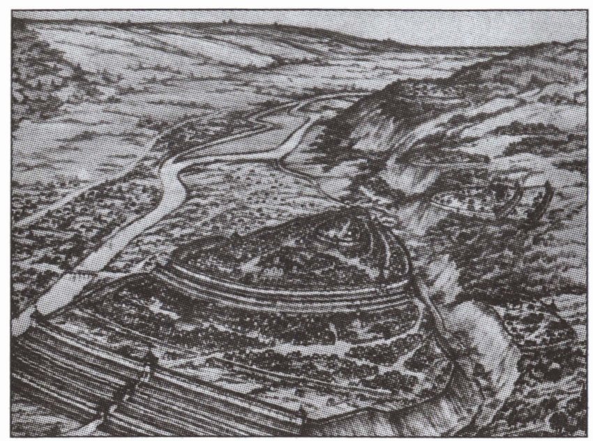 Вид Галича в начале XIII в. Гипотетическая реконструкция Т.А. Трегубовой