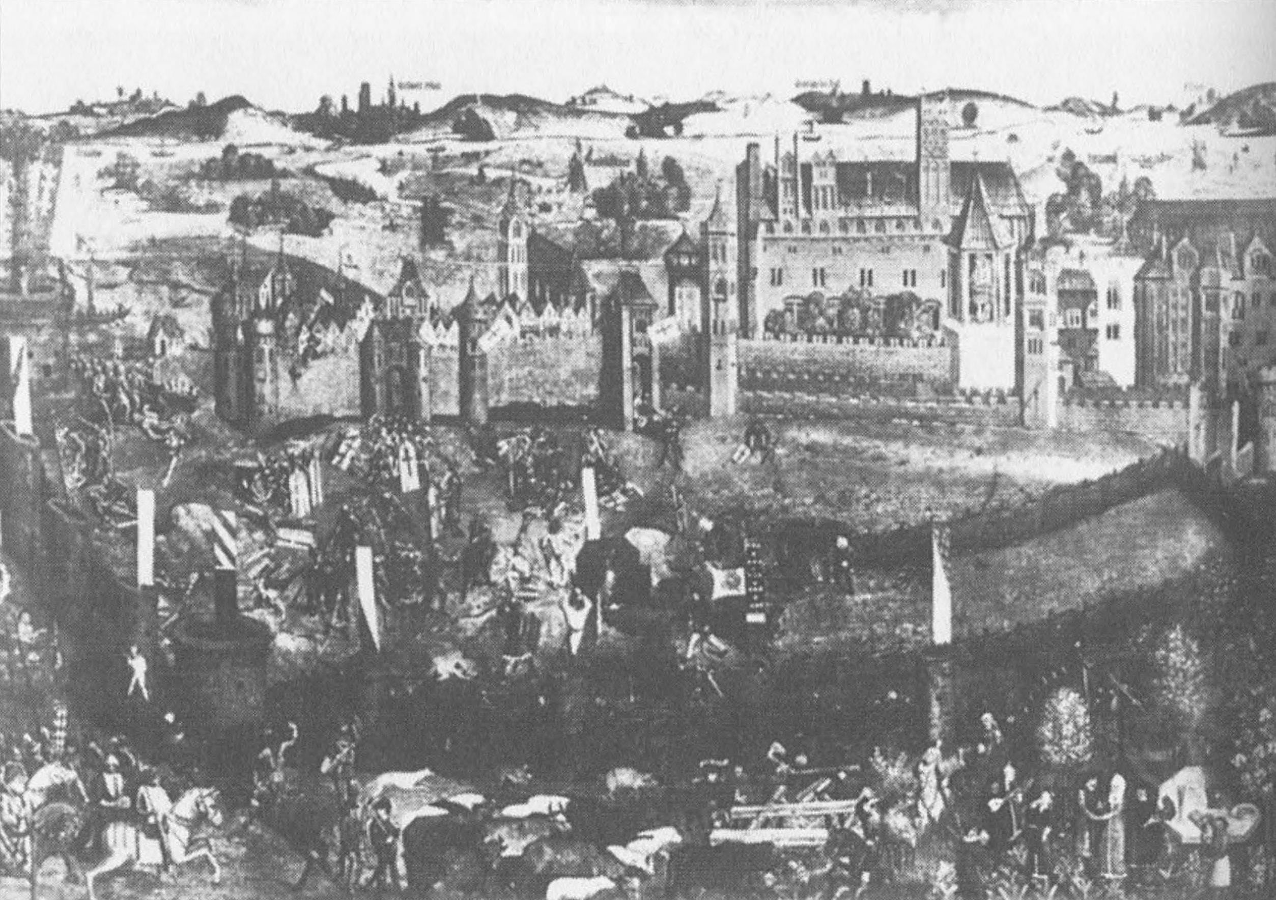 Ил. 20. Осада замка и города Мариенбург. Между 1481 и 1488 гг. Хранилась в Артусхофе Данцига